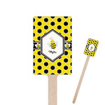 Honeycomb 6.25" Rectangle Wooden Stir Sticks - Double Sided (Personalized)