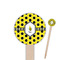 Honeycomb Wooden 6" Food Pick - Round - Closeup