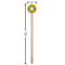 Honeycomb Wooden 7.5" Stir Stick - Round - Dimensions