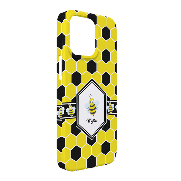 Custom Honeycomb iPhone Case - Plastic - iPhone 13 Pro Max (Personalized)
