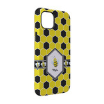 Honeycomb iPhone Case - Rubber Lined - iPhone 14 Pro (Personalized)