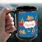 Boats & Palm Trees 15oz. Black Mug - LIFESTYLE