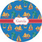 Boats & Palm Trees 2" Multipurpose Round Labels - Single Sticker