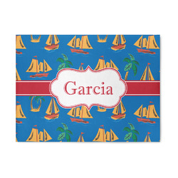 Boats & Palm Trees 5' x 7' Indoor Area Rug (Personalized)