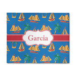 Boats & Palm Trees 8' x 10' Indoor Area Rug (Personalized)