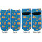 Boats & Palm Trees Adult Ankle Socks - Double Pair - Front and Back - Apvl