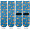 Boats & Palm Trees Adult Crew Socks - Double Pair - Front and Back - Apvl