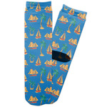 Boats & Palm Trees Adult Crew Socks