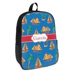 Boats & Palm Trees Kids Backpack (Personalized)