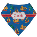 Boats & Palm Trees Bandana Bib (Personalized)