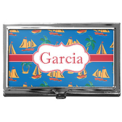 Boats & Palm Trees Business Card Case