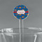 Boats & Palm Trees Clear Plastic 7" Stir Stick - Round - Main