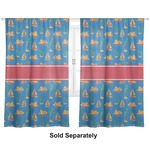 Boats & Palm Trees Curtain Panel - Custom Size