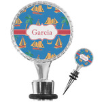 Boats & Palm Trees Wine Bottle Stopper (Personalized)