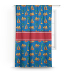 Boats & Palm Trees Curtain Panel - Custom Size