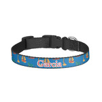 Boats & Palm Trees Dog Collar - Small (Personalized)