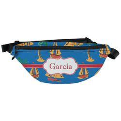 Boats & Palm Trees Fanny Pack - Classic Style (Personalized)
