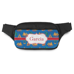 Boats & Palm Trees Fanny Pack - Modern Style (Personalized)