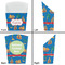 Boats & Palm Trees French Fry Favor Box - Front & Back View