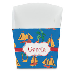 Boats & Palm Trees French Fry Favor Boxes (Personalized)