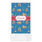 Boats & Palm Trees Guest Towels - Full Color (Personalized)