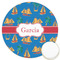 Boats & Palm Trees Icing Circle - Large - Front