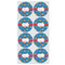 Boats & Palm Trees Icing Circle - Medium - Set of 8