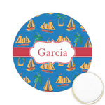 Boats & Palm Trees Printed Cookie Topper - 2.15" (Personalized)