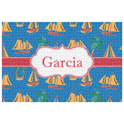 Boats & Palm Trees Jigsaw Puzzle - 1000-piece (Personalized)