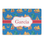 Boats & Palm Trees Large Rectangle Car Magnet (Personalized)