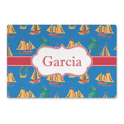 Boats & Palm Trees Large Rectangle Car Magnet (Personalized)