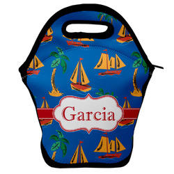 Boats & Palm Trees Lunch Bag w/ Name or Text