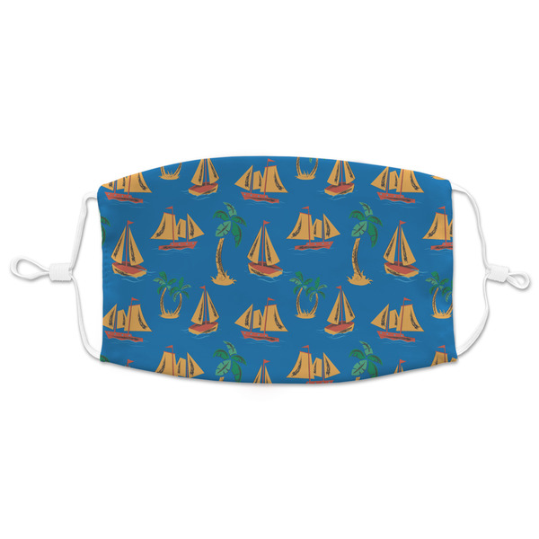 Custom Boats & Palm Trees Adult Cloth Face Mask - XLarge