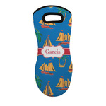 Boats & Palm Trees Neoprene Oven Mitt w/ Name or Text