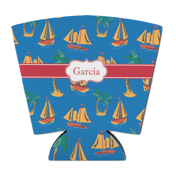 Custom Boats & Palm Trees Party Cup Sleeve - with Bottom (Personalized)