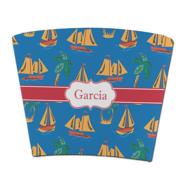 Custom Boats & Palm Trees Party Cup Sleeve - without bottom (Personalized)