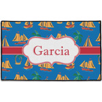 Boats & Palm Trees Door Mat - 60"x36" (Personalized)