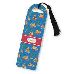 Boats & Palm Trees Plastic Bookmark (Personalized)