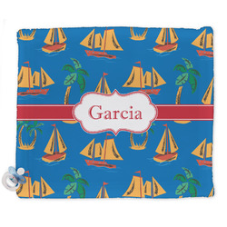 Boats & Palm Trees Security Blanket - Single Sided (Personalized)