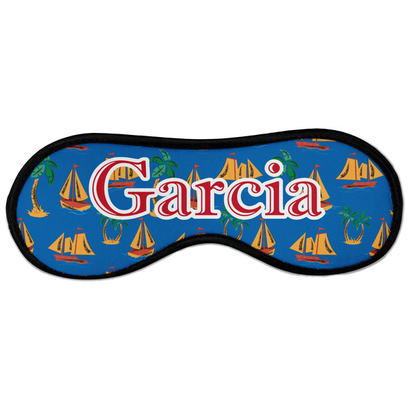 Custom Boats & Palm Trees Sleeping Eye Masks - Large (Personalized)