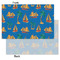 Boats & Palm Trees Tissue Paper - Heavyweight - Small - Front & Back