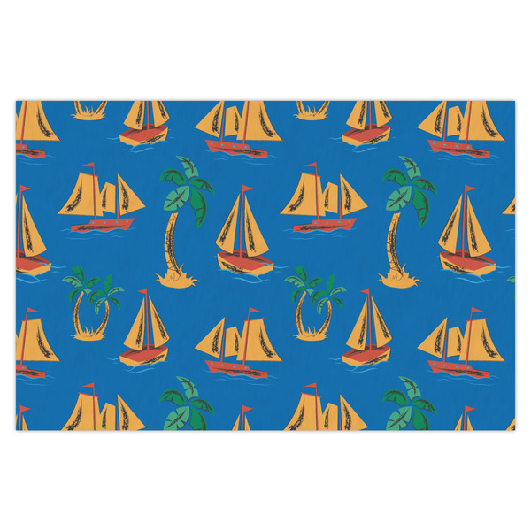 Custom Boats & Palm Trees X-Large Tissue Papers Sheets - Heavyweight