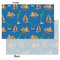 Boats & Palm Trees Tissue Paper - Lightweight - Small - Front & Back