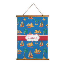 Boats & Palm Trees Wall Hanging Tapestry (Personalized)