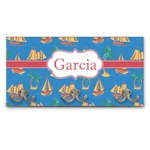 Boats & Palm Trees Wall Mounted Coat Rack (Personalized)