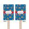 Boats & Palm Trees Wooden 6.25" Stir Stick - Rectangular - Double Sided - Front & Back