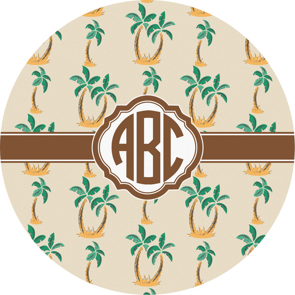 Custom Palm Trees Multipurpose Round Labels - 5" (Personalized)