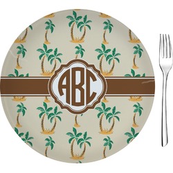 Palm Trees 8" Glass Appetizer / Dessert Plates - Single or Set (Personalized)