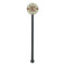 Palm Trees Black Plastic 5.5" Stir Stick - Round - Single Stick