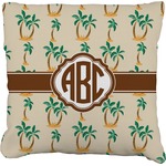 Palm Trees Faux-Linen Throw Pillow 26" (Personalized)